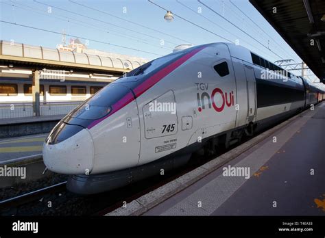 A French High Speed Express Train Tgv Inoui At Gare De Lyon Part Dieu