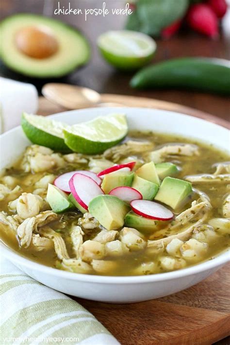 Fitness, health and wellness tips sent to you weekly. Chicken Posole Verde Recipe - Yummy Healthy Easy