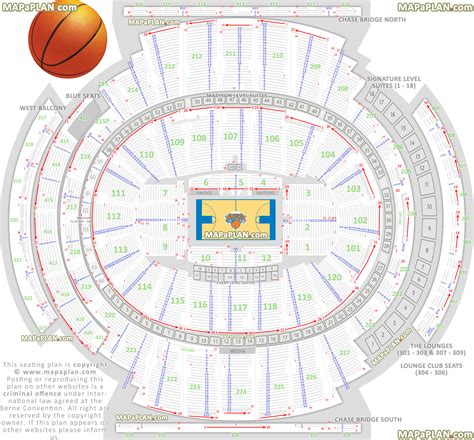 Madison Square Garden Seating Chart Detailed Seat Numbers Rows And