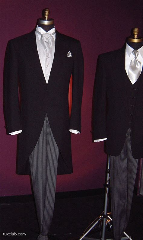 Black Cutaway With Platinum Vest And Platinum Ascot Tux Shop Tuxedo