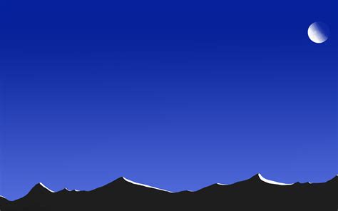 1680x1050 Mountain At Night With Moon Minimal 8k 1680x1050 Resolution