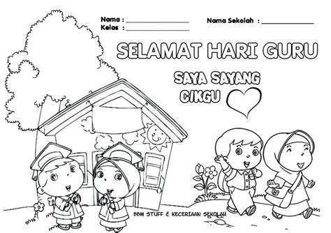 Contoh Gambar Mewarnai Tema Hari Guru Terbaik Untuk Anak Anak Ayo