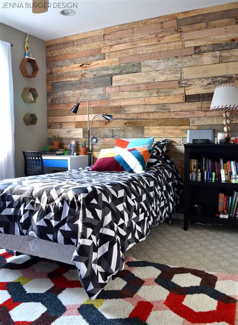 Modern Rustic Teen Room Diy Pallet Wall Tutorial Jenna Burger