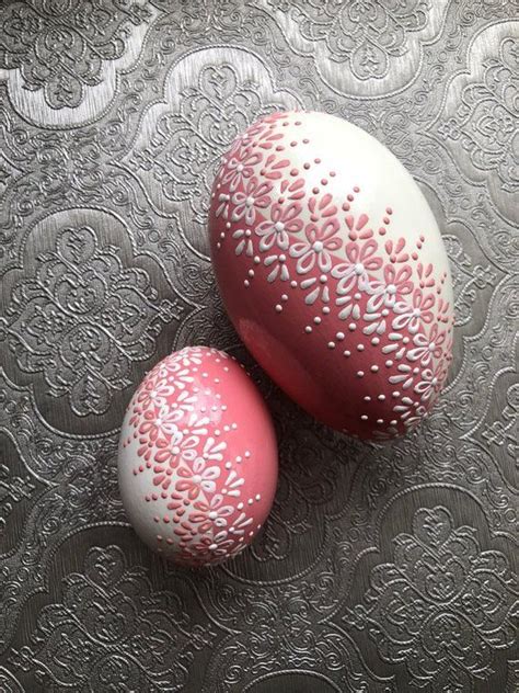 Pink Hand Decorated Colours Painted Chicken Easter Egg Easter Egg