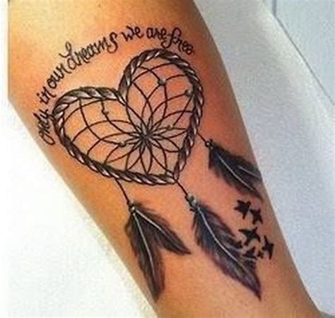 Heart Shape Dream Catcher Tattoo