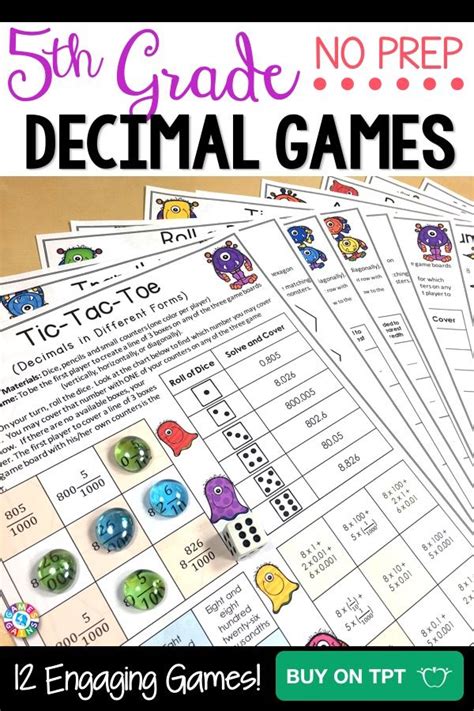 Decimal Games For 5th Grade