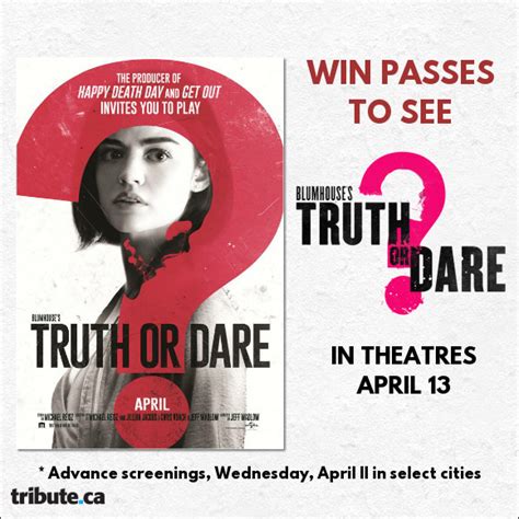 Blumhouses Truth Or Dare Pass Contest Contests And Promotions