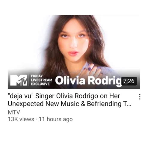Olivia Rodrigo Updates On Instagram “ New ↬ Olivia Rodrigo Via Mtv