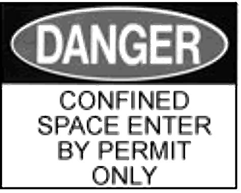 Danger Confined Space Enter By Permit Only Leonard Safety Equipment Inc