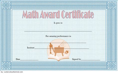 Download 7 Math Award Certificate Templates Free