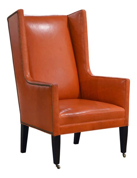 Once you've found your new. Modern Hermes Orange Leather Wingback Chair on Chairish ...