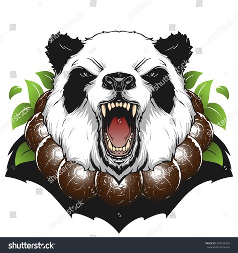 Angry Panda Illustration Stock Vector 283333304 Shutterstock