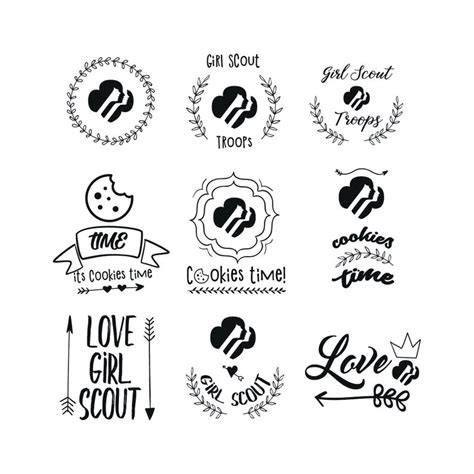 Dxf Layered Cut File Eight Fonts Included Png Girl Scout Promise