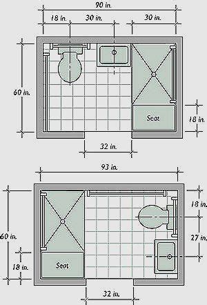 Before, determing your bathroom's layout you should ensure that both all fixtures will fit in the plan and that it will remain enough free space around then you should draw a draft sketch of the floorplan. 5x8 Bathroom Layout Beautiful Small Bathroom Layout ...