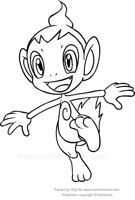 Pokemon Chimchar 8 Coloring Page Anime Coloring Pages