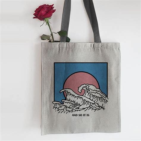 So It Is Ocean Wave Aesthetic Tote Bag In Printed Tote Bags