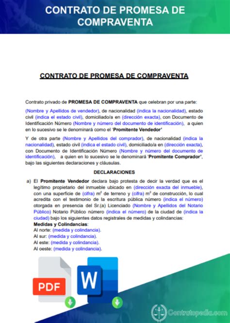 Modelo Contrato De Promesa De Compraventa Colombia Kulturaupice The