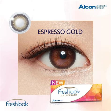 Freshlook Illuminate Espresso Gold Coloured Contact Lenses