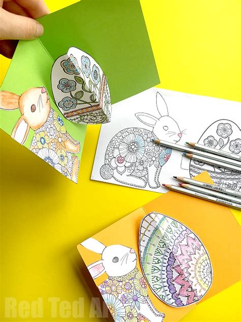 Ideas & inspiration » cards and stationery » easter card ideas for 2021. Easy Pop Up Easter Card DIY - Red Ted Art's Blog