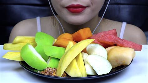 Asmr Eating Fresh Fruit Eating Sounds No Talking Youtube