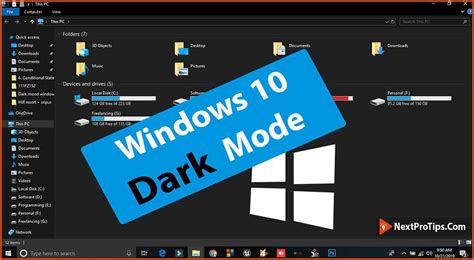 How To Enable Windows 10 Dark Mode File Explorer Turn Onoff Dark Theme