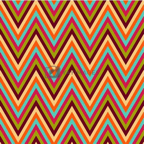 Seamless Retro Zig Zag Pattern By Pauljune Vectors And Illustrations With