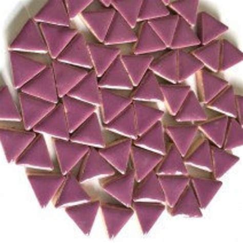 Triangle Ceramic Mosaic Tiles Pretty Purple 50g 175 Oz Etsy