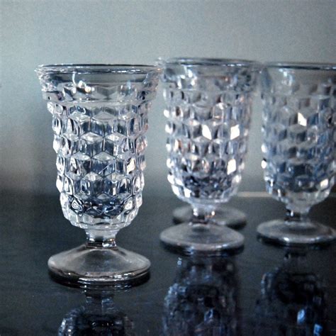 4 Fostoria Vintage Juice Glasses American Clear By Calloohcallay