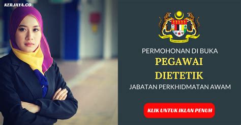 Pegawai khidmat pelanggan gred n19. Permohonan Jawatan Pegawai Dietetik Dalam Perkhidmatan ...