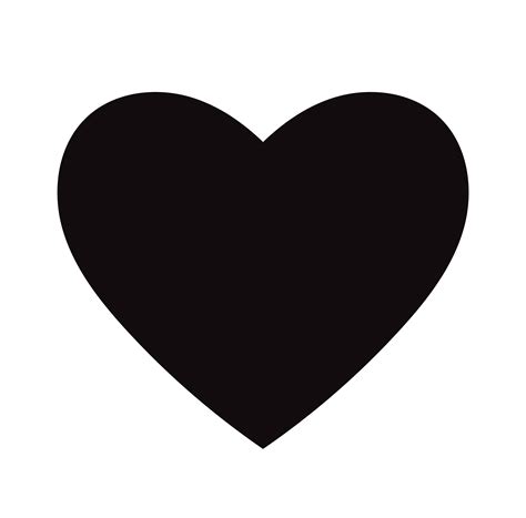 Download icons in all formats or edit them for your designs. Flat Black Heart Icon Isolated on White Background. Vector ...