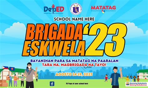 Brigada Eskwela 2023 Poster Tarp Schoolteacher Ph