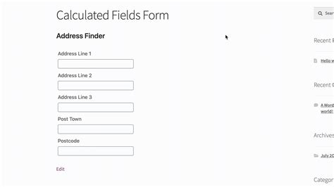 Calculated Fields Form Address Validation Documentation Ideal Postcodes