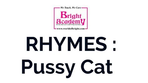 learning rhymes pussy cat nursery youtube