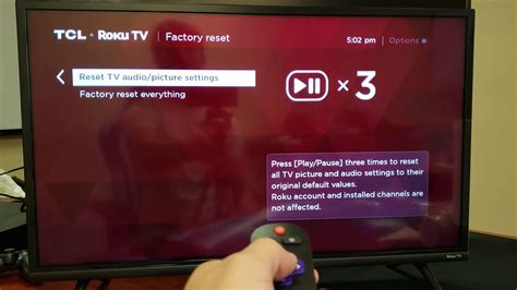 Troubleshooting tcl tv no picture issues.hi everyone i have a '55 inch tcl roku smart tv'.my tv was working perfectly. TCL Roku Smart TV : How to Factory Reset or Reset Only TV ...