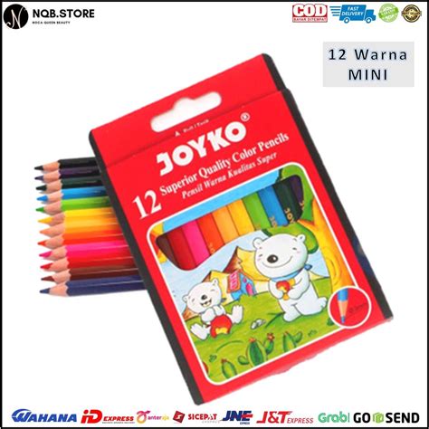 Jual Pensil Warna Joyko Mini Pulas Cp 102 Cp S12 Color Pencils Pendek