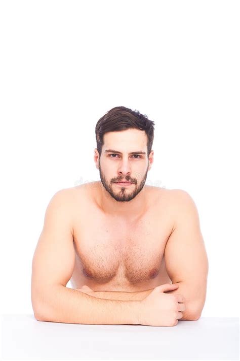 Handsome Half Naked Man Stock Photo Image Of Calm Background