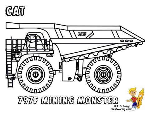 Choose your colors and patterns and click where you want to color. Dirty Dump Truck Coloring Pages | Dump Trucks | Free ...