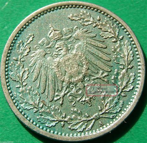German Empire Silver Coin 1918 A 12 Mark Patina