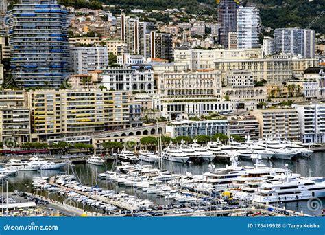 Modern Monaco Architecture With Deep Water Hercules Port Editorial