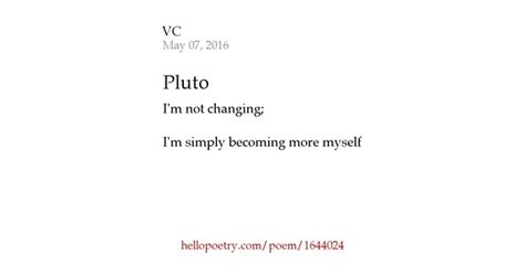 Pluto By Vc Hello Poetry