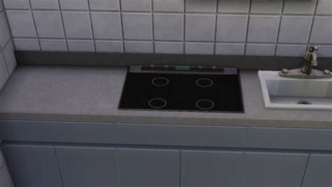 Mod The Sims Functional Counter Top Stove By Necrodog Sims 4 Downloads
