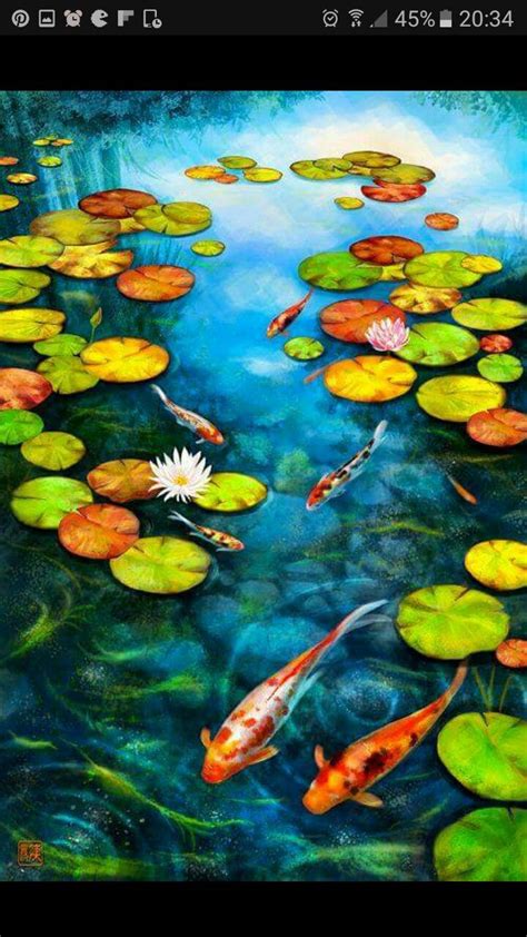 Pin By Leann Cohen On Embroidery Pond Drawing Pond Painting