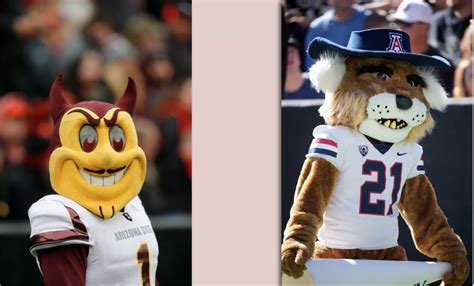Arizona State And Arizona Football Mascots Get Into Fight Mid Game