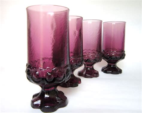 Vintage Purple Franciscan Madeira Iced Tea Goblets 4 Amethyst Etsy Dinnerware Patterns