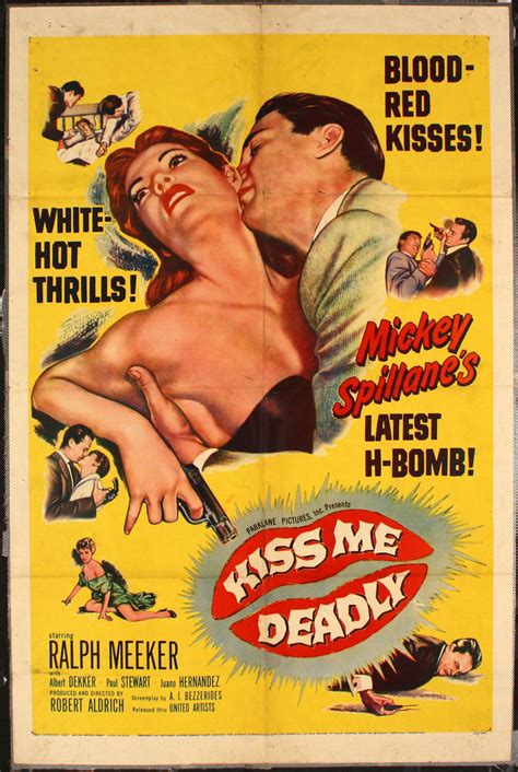 Kiss Me Deadly Movie Poster Starring Ralph Meeker Kiss Me Deadly