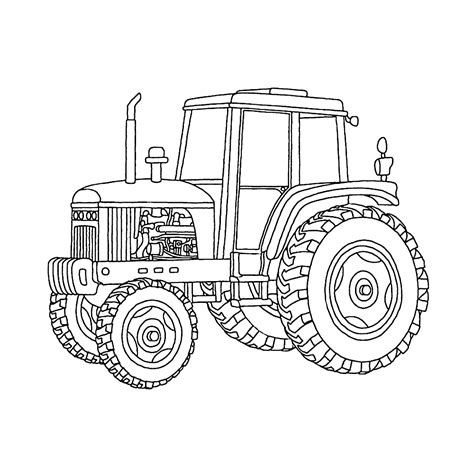 Kleurplaat Tractor