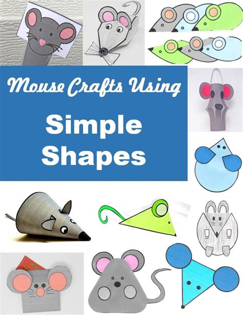 Printable Mouse Patterns With Simple Shapes For Kids Crafts Feltmagnet