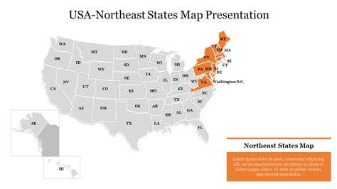 Try Northeast States Map Powerpoint Template