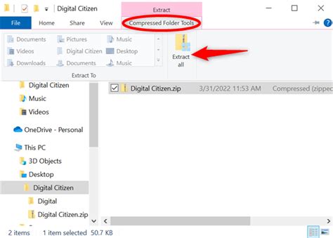 How To Unzip Files On Windows With Built In Tools Digital Citizen