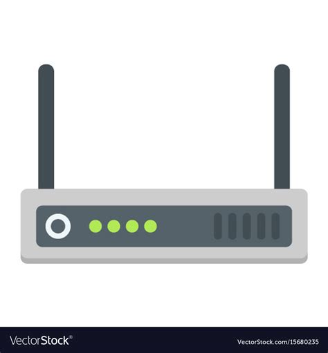Router Flat Icon Internet And Wireless Wifi Vector Image